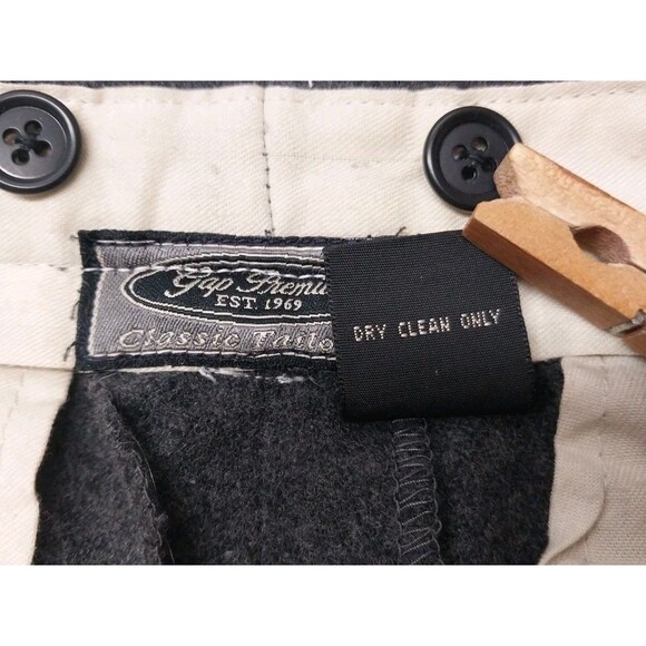 Vtg GAP Mens Wool 36x30 Wool Blend Dress Pants Gray ***Actual Measure 34x30*** - Picture 4 of 12